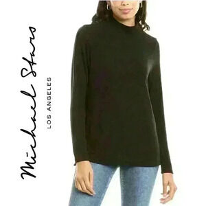 NWT Michael Stars Dream Mock Neck High Low Pullover Top